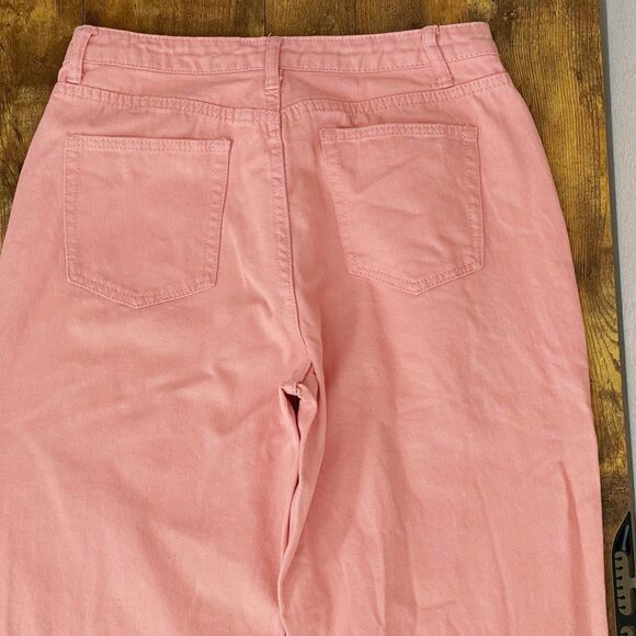Shein Womens Pants Large Straight Feminine Flirty Pastel Soft Girl High Waist - Picture 6 of 15
